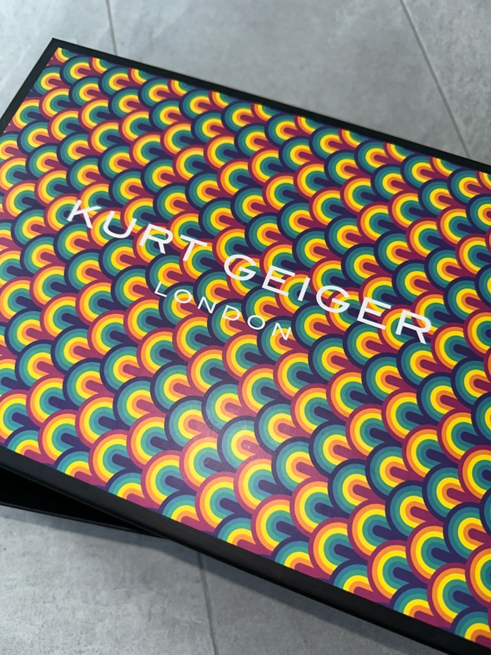 Kurt Geiger Multicolor Rainbow Pattern Decorative Box
